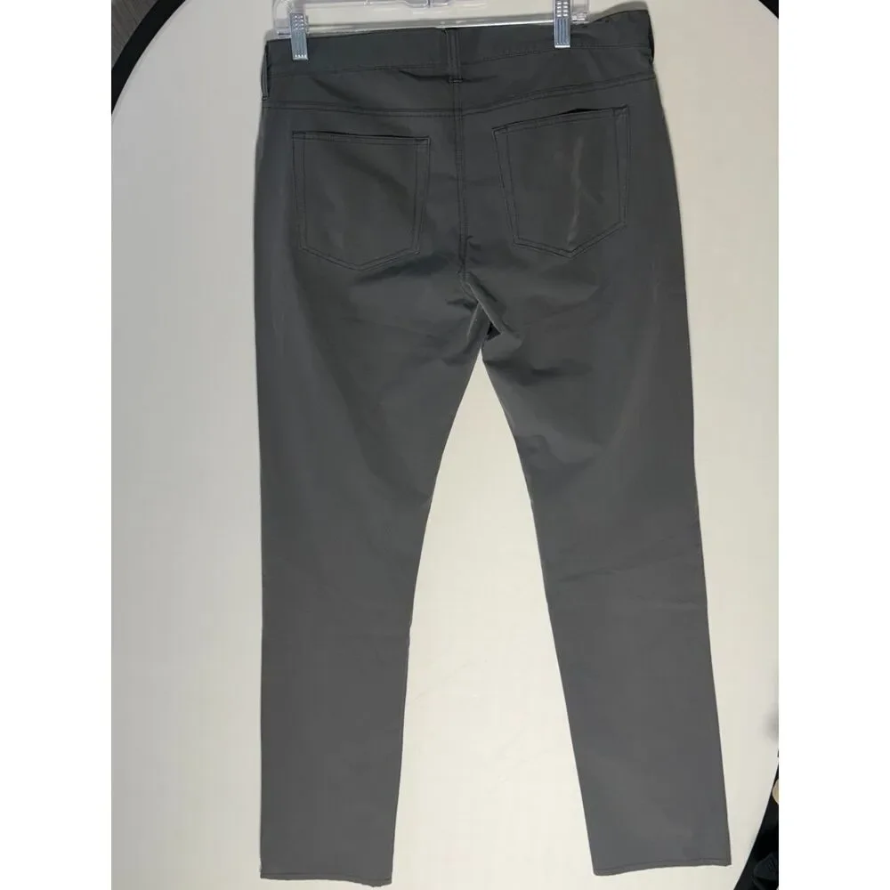 J.Crew Flex Men’s 33x32 Slim Fit Gray 5 Pocket Stretch Pants Chinos